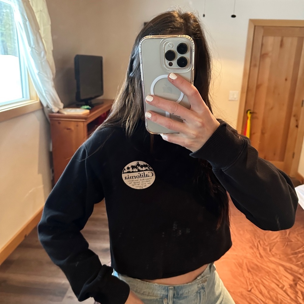 California Crop Crew Neck Sweatshirt